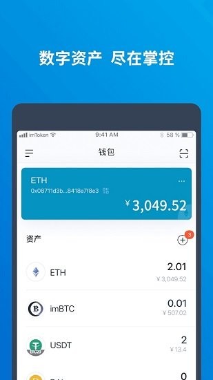 钱包界面示意图