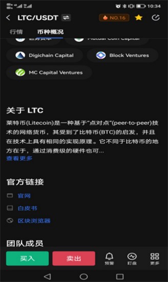 LTC挖矿数据可视化界面