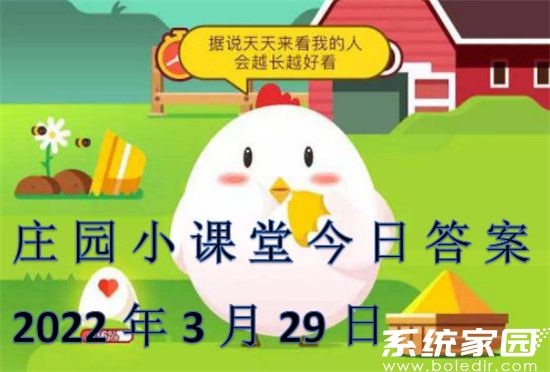 庄园小课堂3月29日答案大全 蚂蚁庄园问题解析