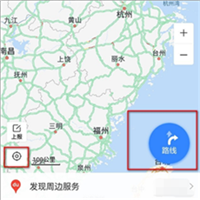 百度地图路线入口示意图