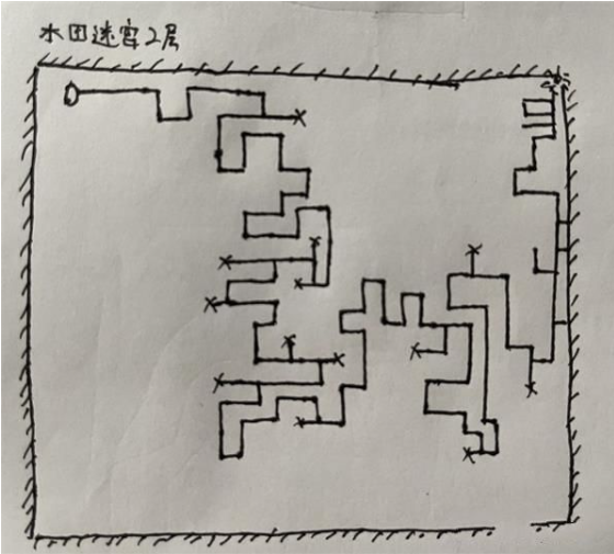 水田迷宫二层路径解析图