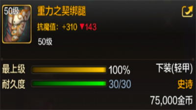 重力之契绑腿装备展示图